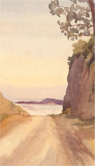 Early 20th Century Watercolour - View to the Coast