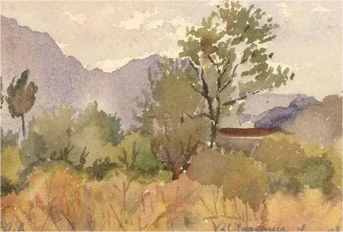 1903 Watercolour - Val Camonica, Italy