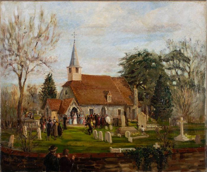 Edwin F. Try - 1958 Oil, Wedding Day