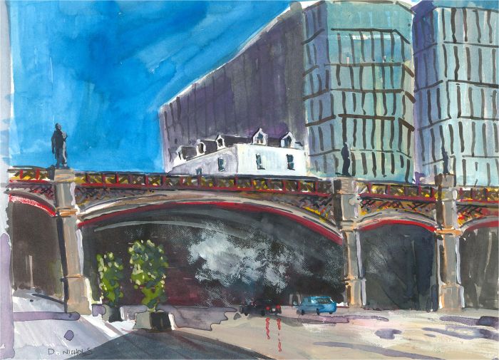 Daniel Nichols - Contemporary Gouache, Holborn Viaduct, London