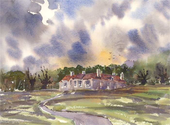 Daniel Nichols - Contemporary Watercolour, Boleskine House, Loch Ness, Scotland