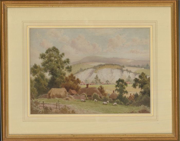 Attrib. Herbert George (fl.1906-1939) - Watercolour, Rustic Farm