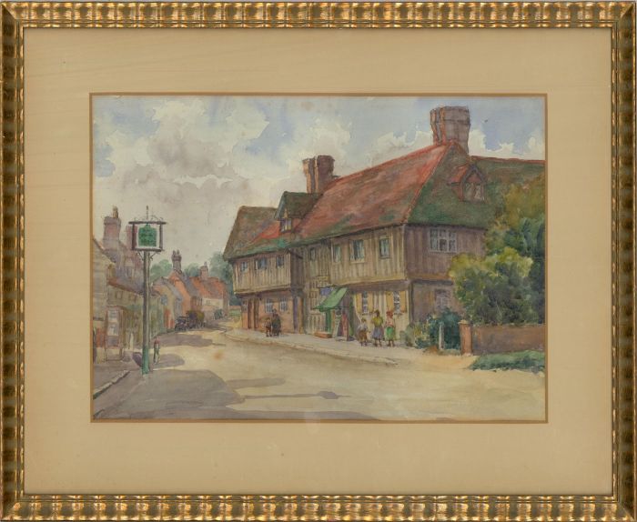 20th Century Watercolour - Village in Kent
