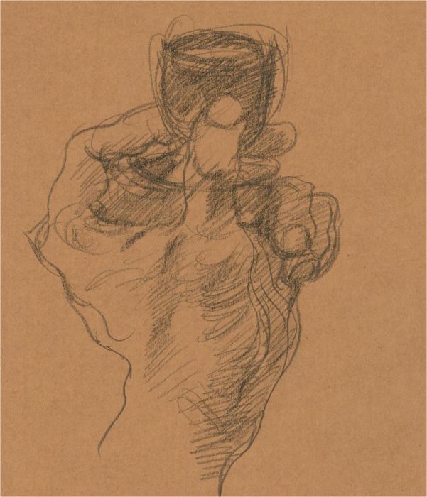 Ronald Olley (b.1923) - 20th Century Charcoal Drawing, Study of a Hand