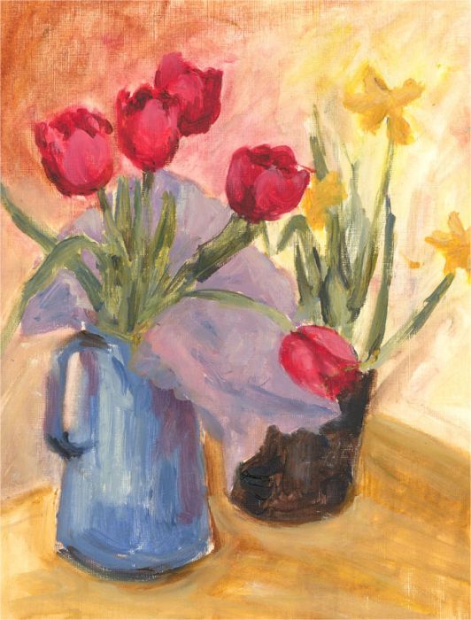 Diana M. Perowne (1934-2020) - 20th Century Oil, Spring Flowers