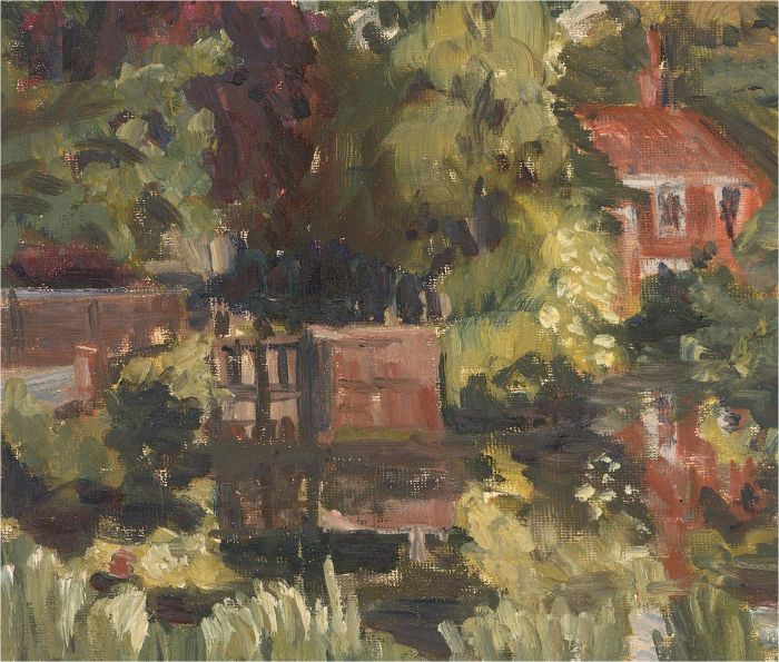 Diana M. Perowne (1934-2020) - 20th Century Oil, Cottage on the River