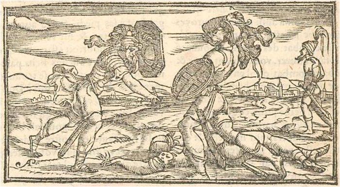 Jorge Coci - Pair of 1574 Woodcut, Amadís de Gaula