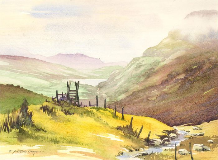 E. Anthony Orme - 20th Century Watercolour, Misty Mountains
