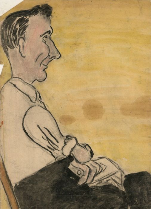 A Pair of  20th Century Watercolour - Portraits of Men