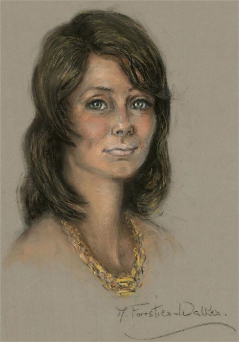 Mollie Forestier-Walker (1912-1990) - Signed 20th Century Pastel, Woman in Gold