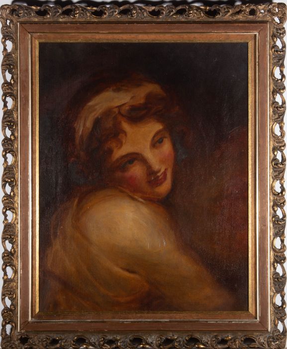 After George Romney (1734–1802) - Late 19th Century Oil, Lady Emma Hamilton