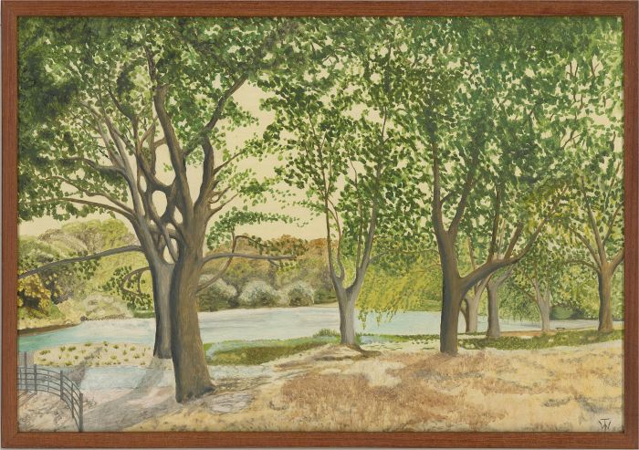William Thomas - 20th Century Oil, Pond at Hampstead Heath I