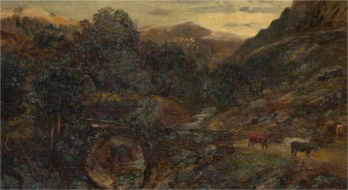 Raymond Dearn (1858-1925)  - Late 19th Century Oil, Mountain Grazing