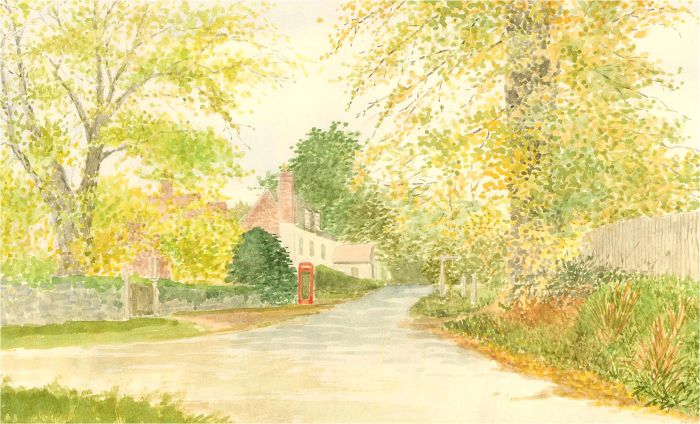 J.A. Pusey - 1992 Watercolour, Iping, W. Sussex