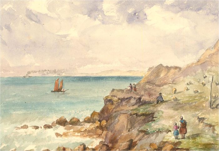 E.M.H. - Mid 19th Century Watercolour, Le Portel, Artois