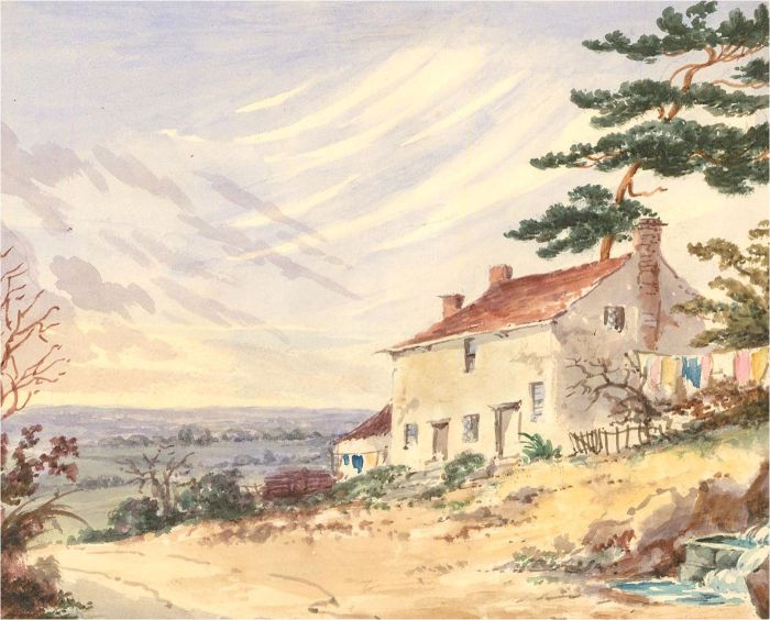1834 Watercolour - Springhill Cottage, Kingston Lisle