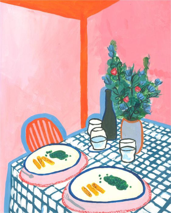 Sian Roberts - 2021 Acrylic, Fish Fingers and Pys