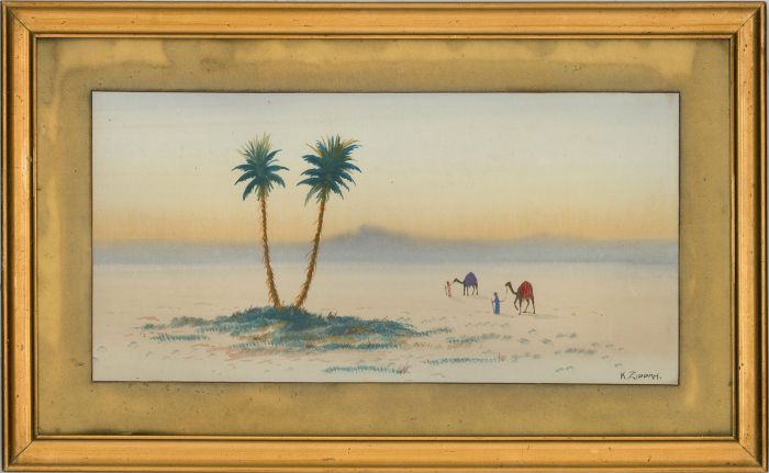 K. Zippah - A Pair of 20th Century Gouaches, Egyptian Landscapes