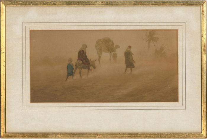D. Lane Ingpen  - 19th Century Watercolour, Evening after a Sandstorm
