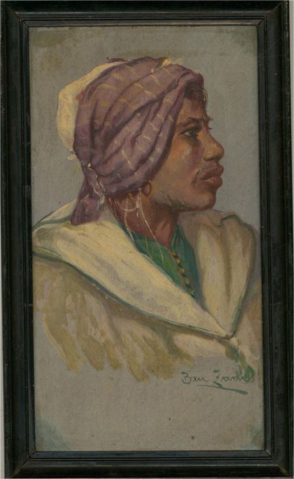 Ben Zadie  - Early 20th Century Oil, Male Profile