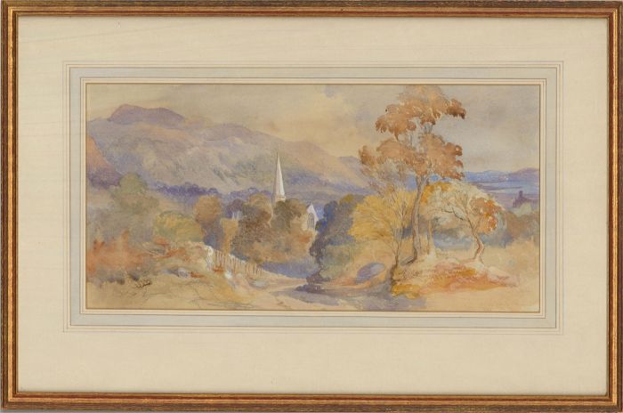 Lady Georgiana Eyre - Mid 19th Century Watercolour, Llanfair, North Wales