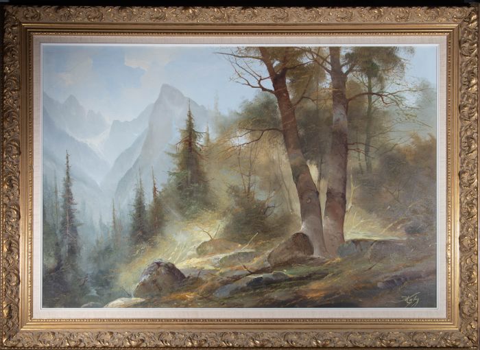 Josef Kugler (1913-2011) - Austrian Mid 20th Century Oil, Mountain Forest
