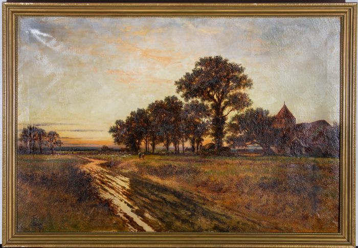 Francis E. Jamieson (act.1895-1950) - 1915 Oil, Extensive Country Landscape