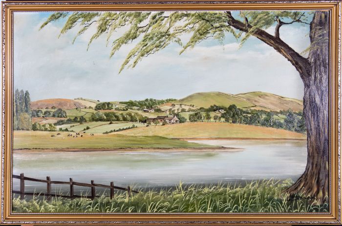 W. Hobson - 20th Century Oil, Country Landscape