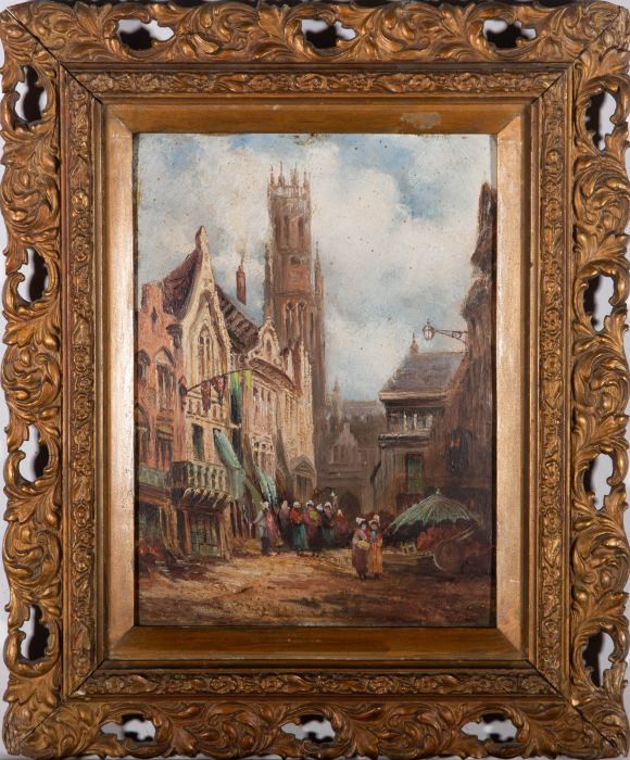 Early 20th Century Oil - Continental Street