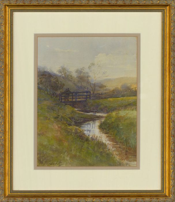 Thomas Swift Hutton (1865-1835) - Early 20th Century Watercolour, Winding Stream