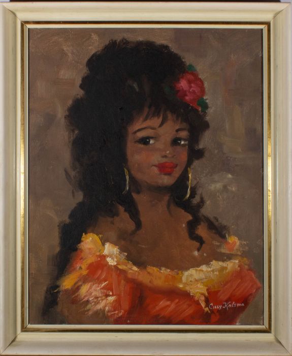 Cissy Kalsma  - 20th Century Oil, Gipsy Girl of Hortobagy, Hungary