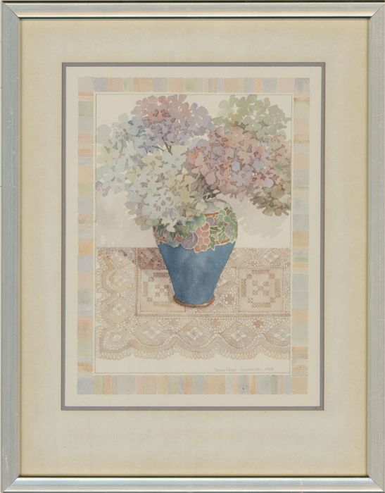 Janet Skea (b.1947) - Signed 1983 Watercolour, Still Life of Flowers