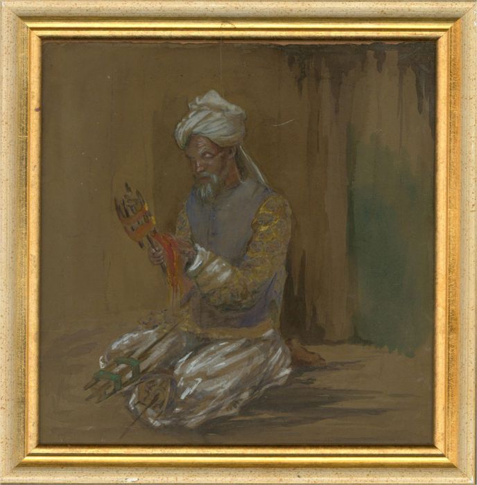 Early 20th Century Watercolour - The Old Weaver