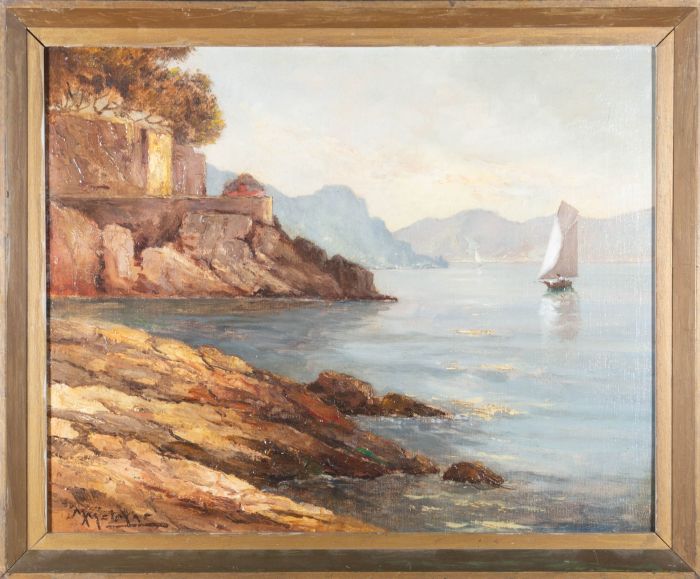 M. Melmar - 20th Century Oil, Italian Lake