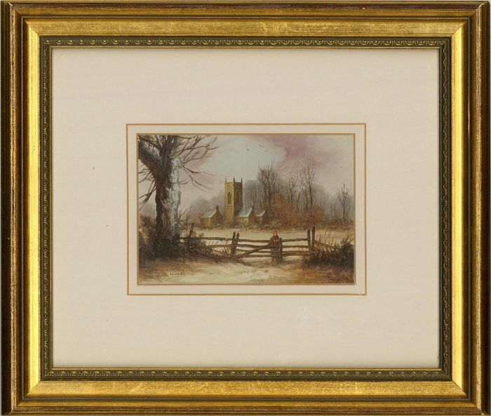 R. Cavallo - 20th Century Oil, Church in Winter