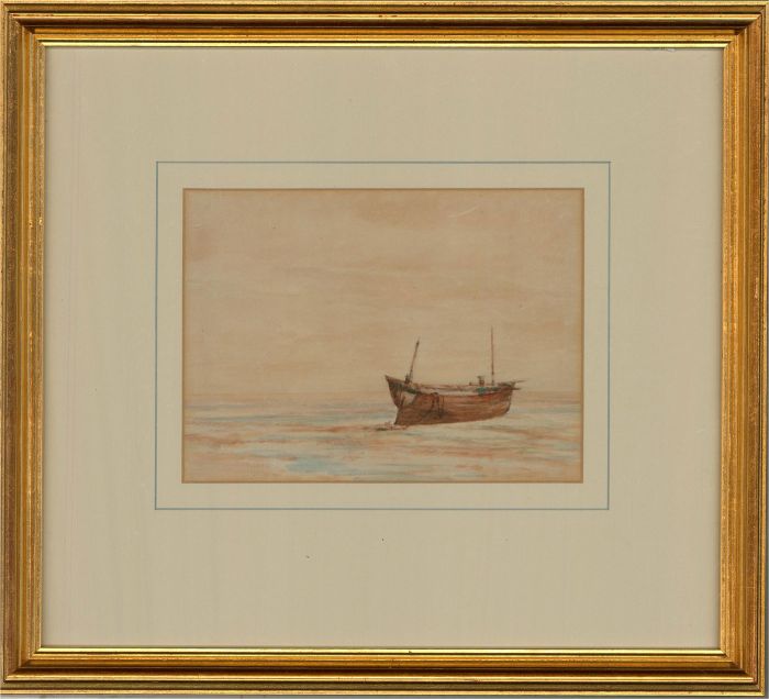 Henry S.W. Eyre (1872-1937) - Early 20th Century Watercolour, Lone Fishing Boat