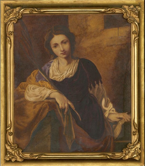 Mid 19th Century Watercolour - Girl With Book And Quill