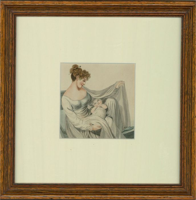 Attrib. Adam Buck (1759-1833) - Early 19th Century Watercolour, Mother and Child
