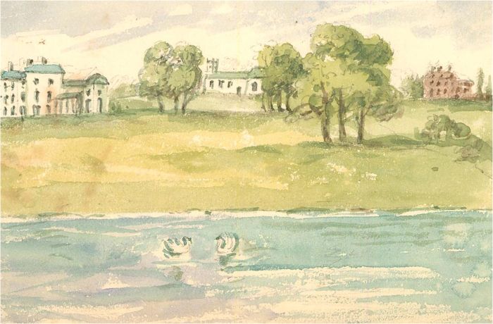 A Pair of Early 19th Century Watercolours - Kingston Lisle Park