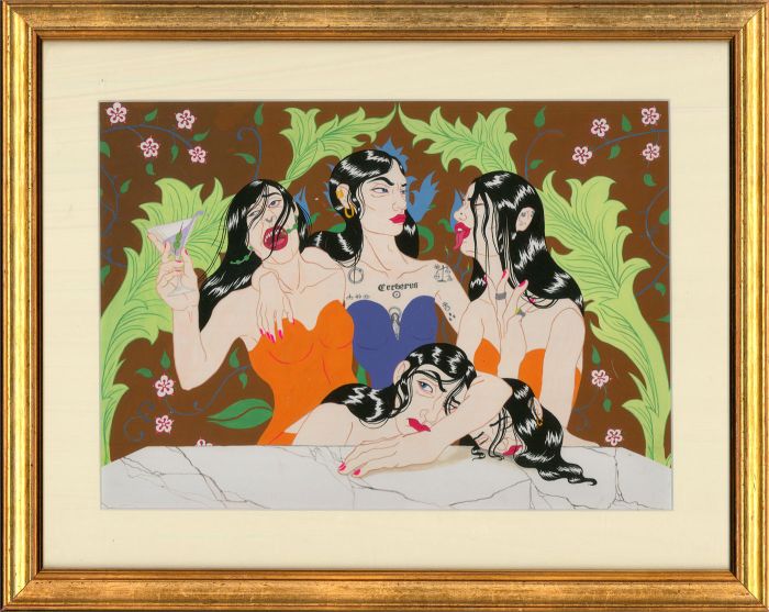 Isabelle Mulvany - Contemporary Gouache, Girls, Girls, Girls
