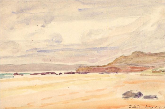 1923 Watercolour - Diélette, France