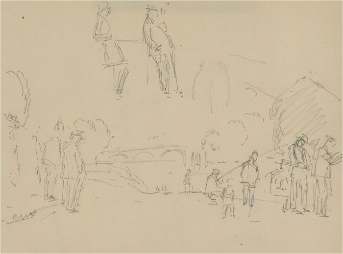 Philip Connard RA, RWA (1875-1958) - Signed Graphite Drawing, Study of Fishermen