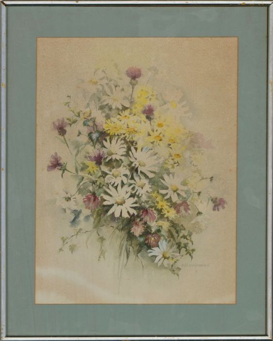 Enid A. Western  - 20th Century Watercolour, Sussex Hedgerow