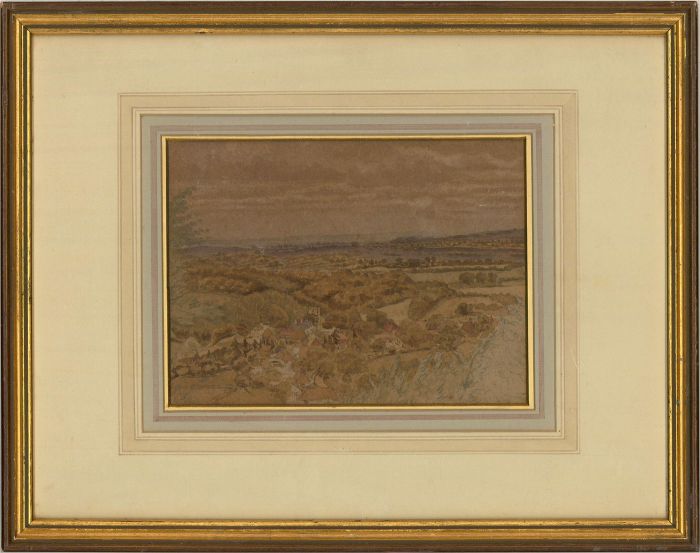 Attrib. George Robert Lewis (1782-1871) - Watercolour, Village View