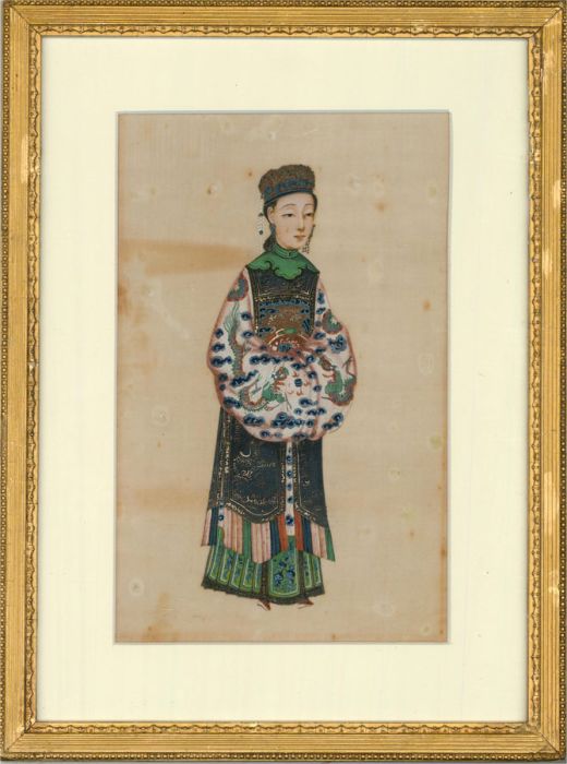 Chinese School  Early 20th Century Gouache - Portrait of a Lady