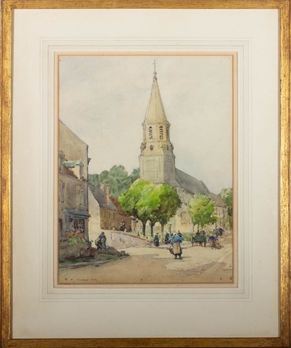S.A. Harding  - Early 20th Century Watercolour, Creully, Normandy