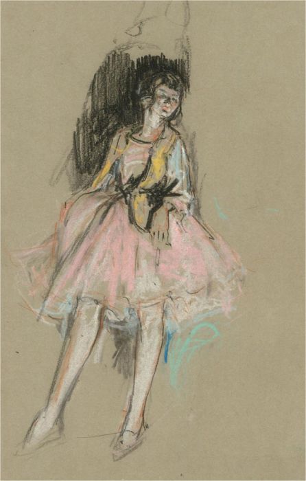Ronald A. Broad - Early 20th Century Pastel, Study of a Ballerina