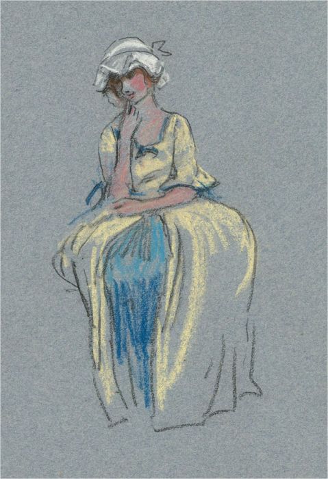 William Monk RE (1863-1937) - Early 20th Century Pastel, Female Study