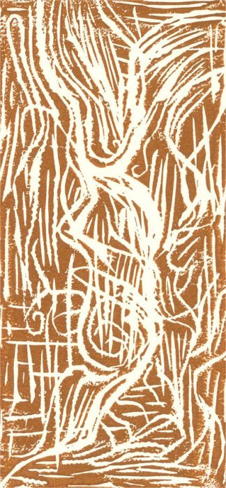 Annelise Firth (b.1961) - Contemporary Woodcut, Shapes in Mustard II