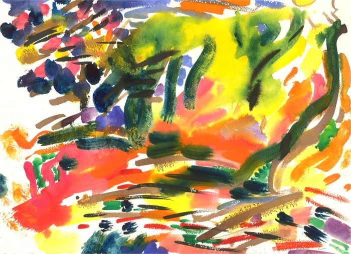 Annelise Firth (b.1961) - 2012 Watercolour, Abstract Landscape